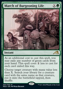 March of Burgeoning Life - Kamigawa: Neon Dynasty (Rare) [201]