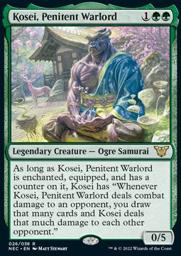 Kosei, Penitent Warlord (V.1) - Commander: Kamigawa: Neon Dynasty (Rare) [26]