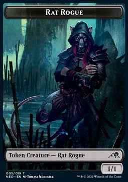 Rat Rogue Token (Black 1/1) - Kamigawa: Neon Dynasty: Extras (Token) [T05]