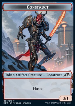 Construct Token (Red 3/1) - Kamigawa: Neon Dynasty: Extras (Token) [T06]