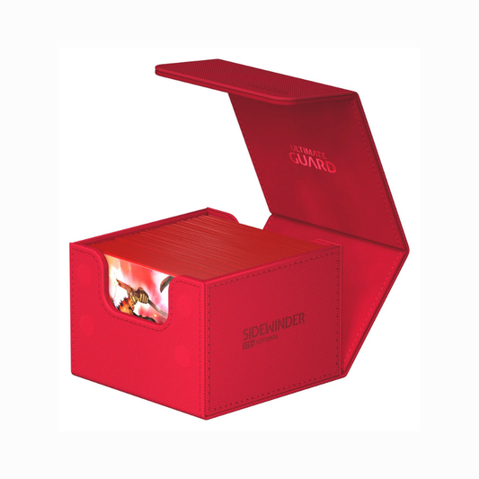 Ultimate Guard Sidewinder Monocolor 133+ Deckbox in Rot – robuste Deckbox für mehr als 133 gesleevte Karten