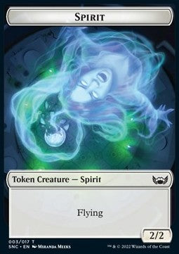 Spirit Token (White 2/2) - Streets of New Capenna: Extras (Token) [XSNC-T03]