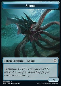 Squid Token (U 1/1) // The Monarch - Commander: Streets of New Capenna: Extras (Token) [T 12/13]