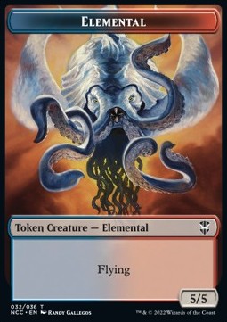 Elemental Token (UR 5/5) // Rogue (B 2/2) - Commander: Streets of New Capenna: Extras (Token) [T 32/7]