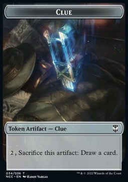 Clue Token // Fish Token (U 1/1) - Commander: Streets of New Capenna: Extras (Token) [T 34/4]