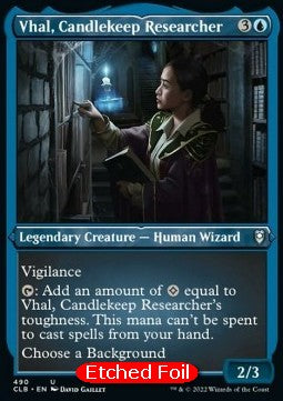 Vhal, Candlekeep Researcher (V.1) - Commander Legends: Battle for Baldur's Gate: Extras (Uncommon) [XCLB-490]