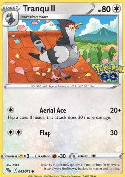 Tranquill - Pokémon GO (Common) [062]