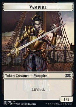 Vampire Token (W 1/1 Lifelink) // Saproling Token (G 1/1) - Double Masters 2022: Extras (Token) [T 9/17]