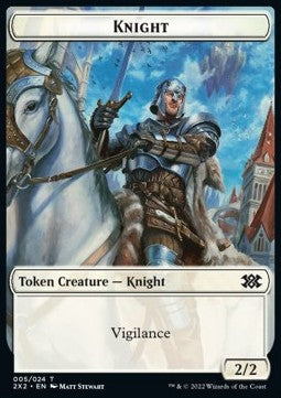 Knight Token (W 2/2 Vigilance) // Zombie Token (B 2/2) - Double Masters 2022: Extras (Token) [T 5/12]