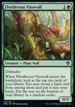 Floriferous Vinewall - Dominaria United (Common) [163]