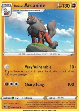Hisuian Arcanine - Lost Origin (Holo Rare) [LOR-084]