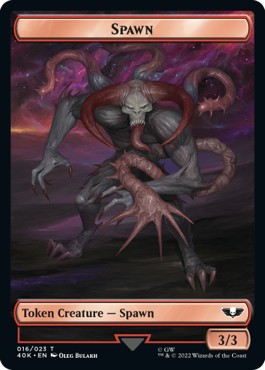 Spawn Token (R 3/3) // Plaguebearer of Nurgle Token (B 1/3) - Universes Beyond: Warhammer 40,000 (Token) [T 16/15]