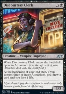 Discourtesy Clerk - Unfinity (Uncommon) [70]