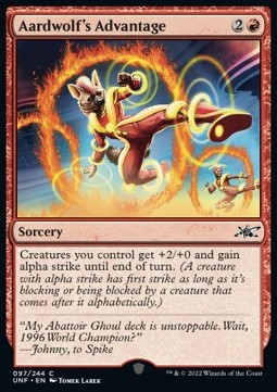 Aardwolf's Advantage - Unfinity (Common) [97]