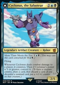 Cyclonus, the Saboteur // Cyclonus, Cybertronian Fighter (V.1) - Universes Beyond: Transformers (Mythic) [BOT-9]