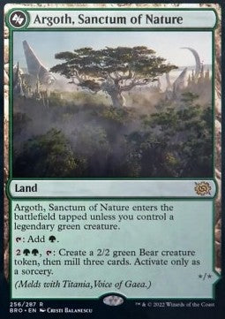 Argoth, Sanctum of Nature // Titania, Gaea Incarnate - The Brothers' War (Rare) [BRO-256]