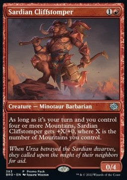 Sardian Cliffstomper - The Brothers' War: Promos (Uncommon) [PBRO-383]