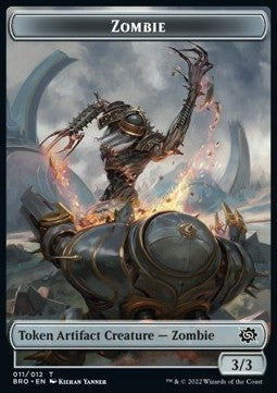 Zombie Token (A 3/3) // Powerstone Token - The Brothers' War: Extras (Token) [T 11/7]