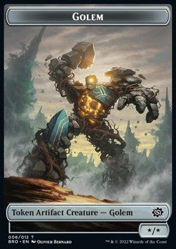 Golem Token (A */*) // Powerstone Token - The Brothers' War: Extras (Token) [T 6/7]