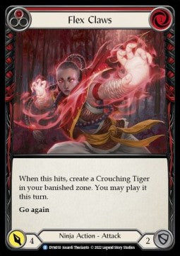 Flex Claws (Red) (Rainbow Foil) - Dynasty (Rare) [050]