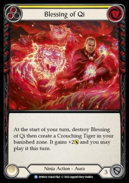 Blessing of Qi (Yellow) (Rainbow Foil) - Dynasty (Rare) [054]