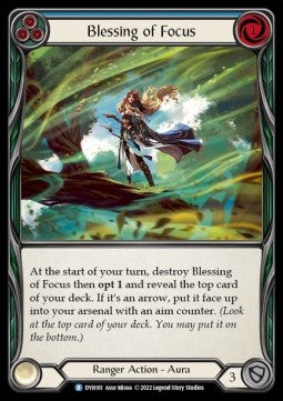 Blessing of Focus (Blue) (Rainbow Foil) - Dynasty (Rare) [161]