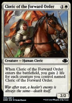 Cleric of the Forward Order - Dominaria Remastered (Common) [3]