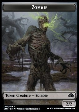 Zombie Token (Black 2/2) - Dominaria Remastered: Extras (Token) [T 5]