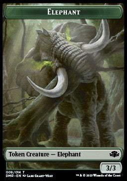 Elephant Token (Green 3/3) - Dominaria Remastered: Extras (Token) [T 9]