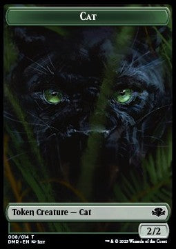 Cat Token (Green 2/2) - Dominaria Remastered: Extras (Token) [T 8]