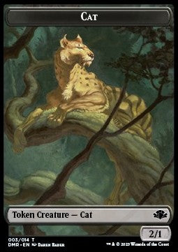 Cat Token (Black 2/1) - Dominaria Remastered: Extras (Token) [T 3]