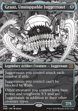 Graaz, Unstoppable Juggernaut (V.1) - Phyrexia: All Will Be One: Extras (Rare) [XONE-334]