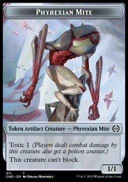 Phyrexian Mite Token (A 1/1) // Phyrexian Insect Token (G 1/1) - Commander: Phyrexia: All Will Be One: Extras (Token) [T 11/15]