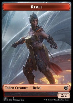 Rebel Token (Red 2/2) - Phyrexia: All Will Be One: Extras (Token) [T5]