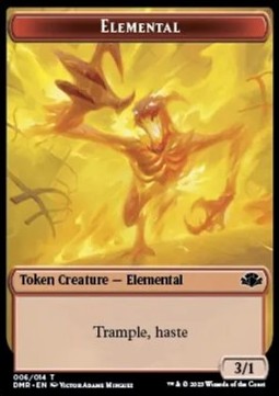 Elemental Token (R 3/1 Trample, haste) // Insect Token (G 1/1) - Dominaria Remastered: Extras (Token) [XDMR-T 6/10]