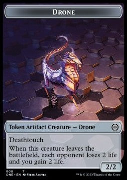 Drone Token (A 2/2) // Rebel Token (R 2/2) - Phyrexia: All Will Be One: Extras (Token) [T 8/5]