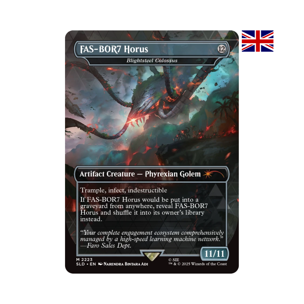 Magic Karte FAS-BOR7 Horus aus Secret Lair Horizon Forbidden West, Phyrexian Golem Artefakt Kreatur