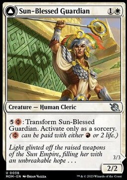 Sun-Blessed Guardian // Furnace-Blessed Conqueror - March of the Machine (Uncommon) [38]