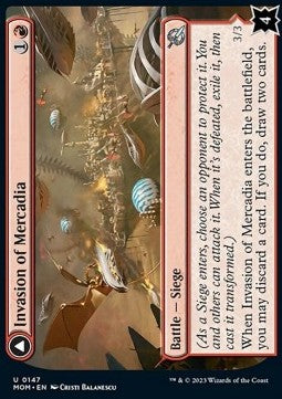 Invasion of Mercadia // Kyren Flamewright - March of the Machine (Uncommon) [147]