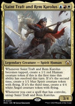 Saint Traft and Rem Karolus - Commander: March of the Machine (Mythic) [9]