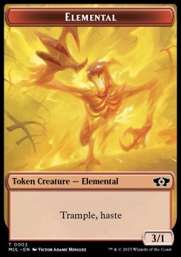 Elemental Token (Red 3/1 Trample, haste) - Multiverse Legends (Token) [T2]