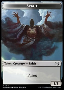 Spirit Token (White and Black 1/1) - March of the Machine: Extras (Token) [T14]