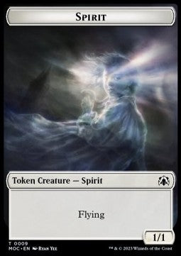 Spirit Token (W 1/1) // Treasure Token - Commander: March of the Machine: Extras (Token) [T 9/20]
