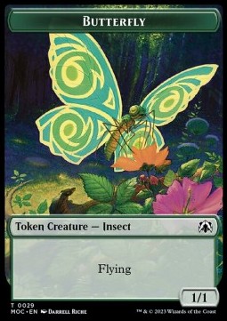 Butterfly Token (G 1/1) // City's Blessing Token - Commander: March of the Machine: Extras (Token) [T 29/45]