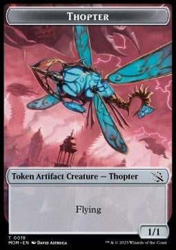 Thopter Token (A 1/1) // Beast Token (G 4/4) - Commander: March of the Machine: Extras (Token) [T 19/28]