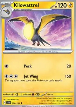 Kilowattrel - Paldea Evolved (Uncommon) [082]