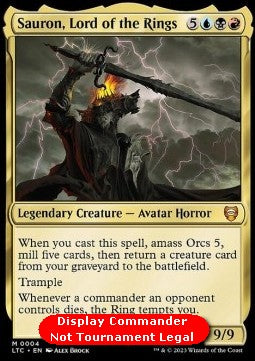 Sauron, Lord of the Rings (V.2) - Commander: The Lord of the Rings: Tales of Middle-earth: Extras (Mythic) [4]