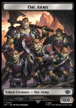 Orc Army Token (Black 0/0) (V.1) - The Lord of the Rings: Tales of Middle-earth: Extras (Token) [T05]