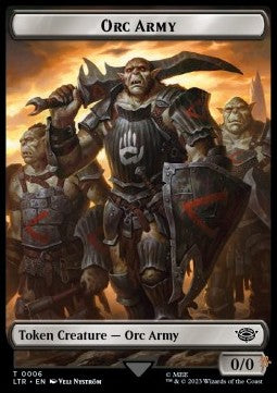 Orc Army Token (Black 0/0) (V.2) - The Lord of the Rings: Tales of Middle-earth: Extras (Token) [T06]