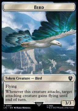 Bird Token (W 3/3 Attacks) // Goat Token (W 0/1) - Commander: The Lord of the Rings: Tales of Middle-earth: Extras (Token) [T 1/2]